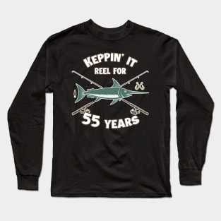 Fishing Birthday Tee Keepin It Reel For custom Years Old Fisherman Tee Bass Fishing Tee Fathers Day Gift copy Long Sleeve T-Shirt